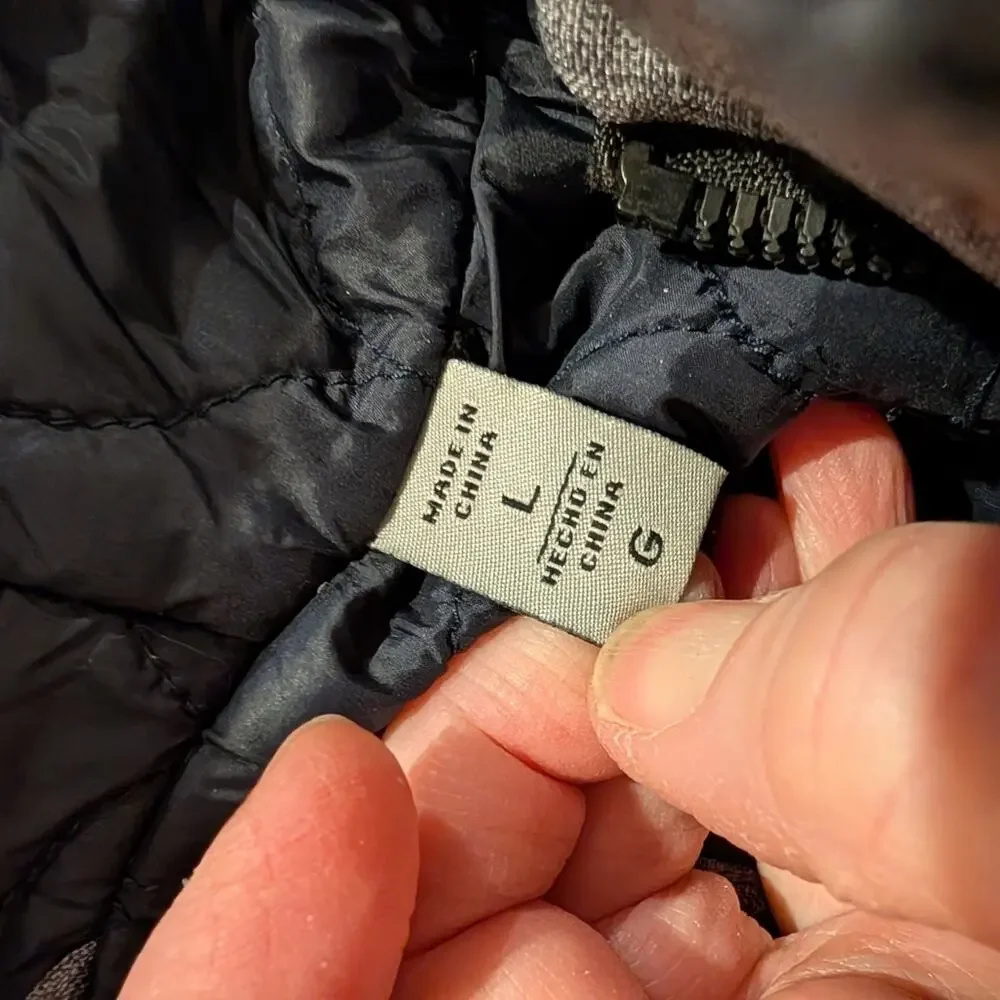 Levi’s Men’s Gray Hooded Quilted Insulated Jacket Coat Size L